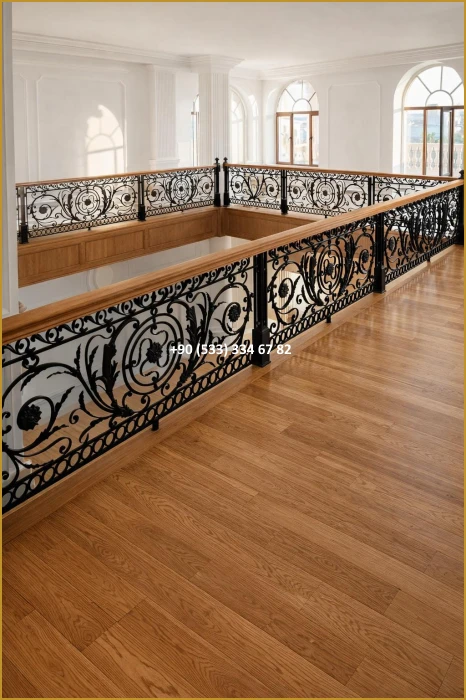 MERDİVEN KORKULUKLARI- MERDİVEN KORKULUK TASARIMI- FERFORJE MERDİVEN KORKULUK MODELLERİ mod8555