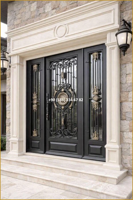 VİLLA KAPILARI-FERFORJE VİLLA KAPILAR-VİLLA GİRİŞ KAPILAR-BAHÇE KAPILARI-FERFORJE KAPILAR mod8490