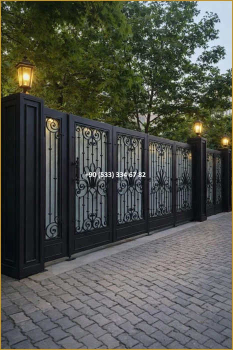 VİLLA KAPILARI-FERFORJE VİLLA KAPILAR-VİLLA GİRİŞ KAPILAR-BAHÇE KAPILARI-FERFORJE KAPILAR mod8479